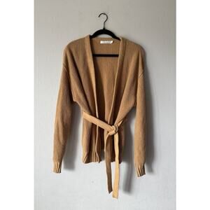Moussy Women’s One Size Fits Most Belted Knit Sweater Cardigan Coastal Boho